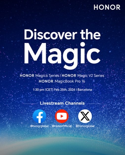 Here’s how to watch Honor’s Magic 6 series, Magic V2, & MagicBook Pro 16 launch event live