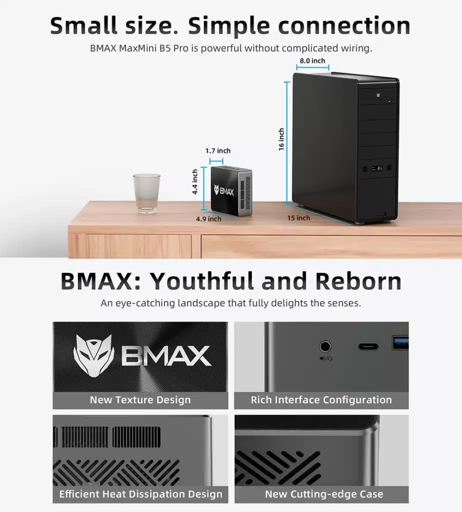 BMAX B5 Pro Mini PC Small Size
