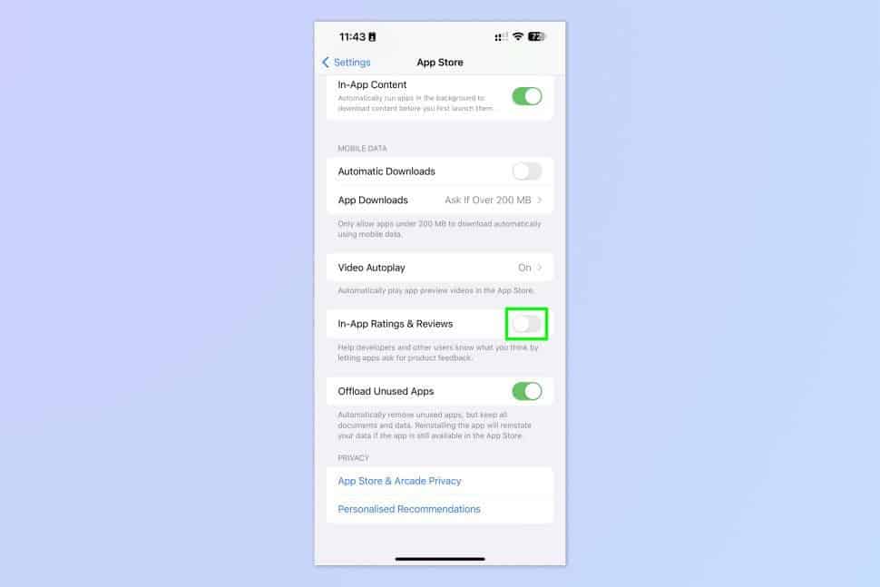 disable annoying app review pop ups on your iPhone