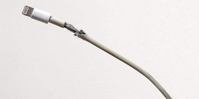Frayed iPhone Charging Cable