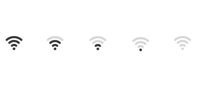 Slow WiFi network icons levels