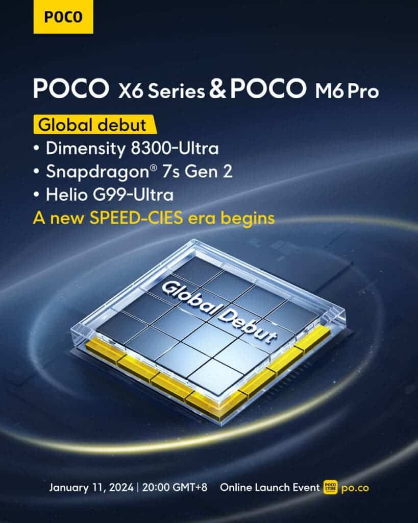 Poco X6 lineup details