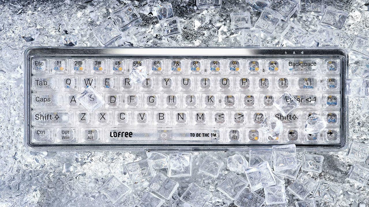 Lofree 1% Transparent keyboard for typing