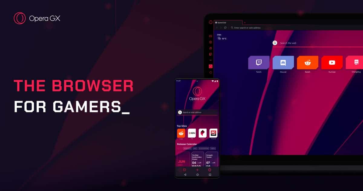 Opera GX Gaming browser app