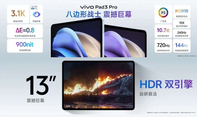 Vivo Pad3 Pro Debuts As World’s First Android Tablet With the Powerful Dimensity 9300