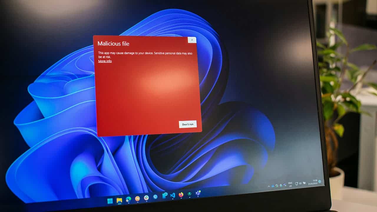 Windows Defender malware check